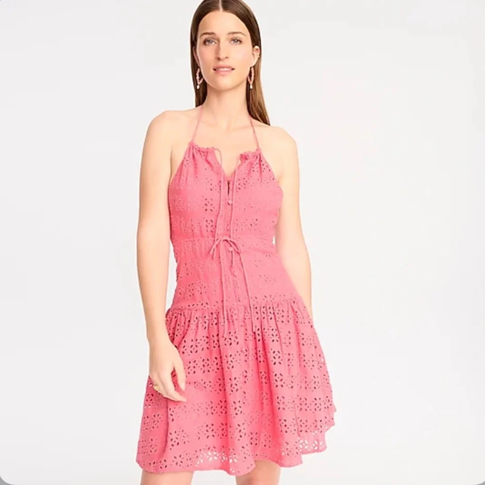 J.‎ Crew NWT Anguilla Mini Halter Dress in Eyelet